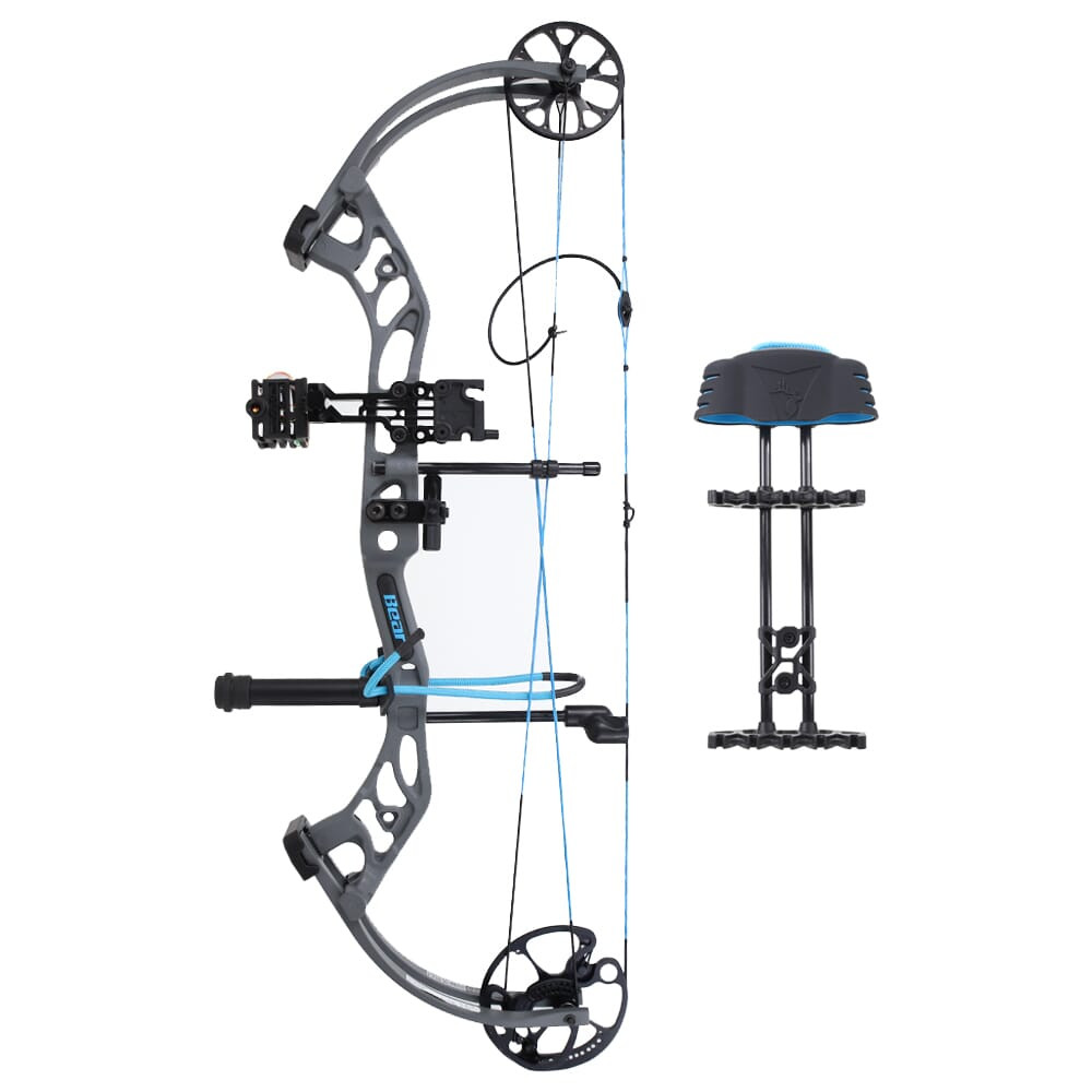 Bear Archery Prowess Grey/Electric Blue Bow AV84B11175L - Bear Archery