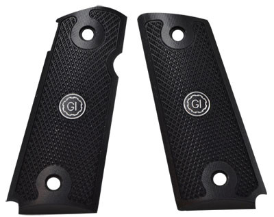 Guncrafter Aluma-Grips Black Slim Officers w/ GI logo GI-AG-C-001 - Guncrafter