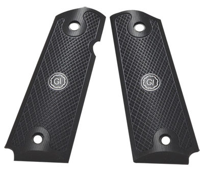 Guncrafter Aluma-Grips Black Slim Gov w/ GI logo GI-AG-G-003 - Guncrafter