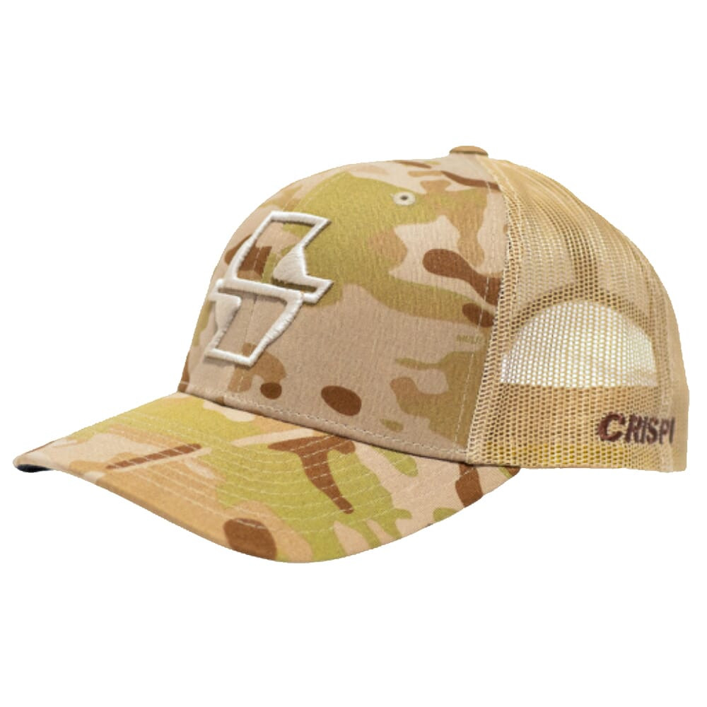 Crispi Rich Camo w/Tan Logo Snapback Hat Hat-Rich-Camo-Tan-Logo - Crispi