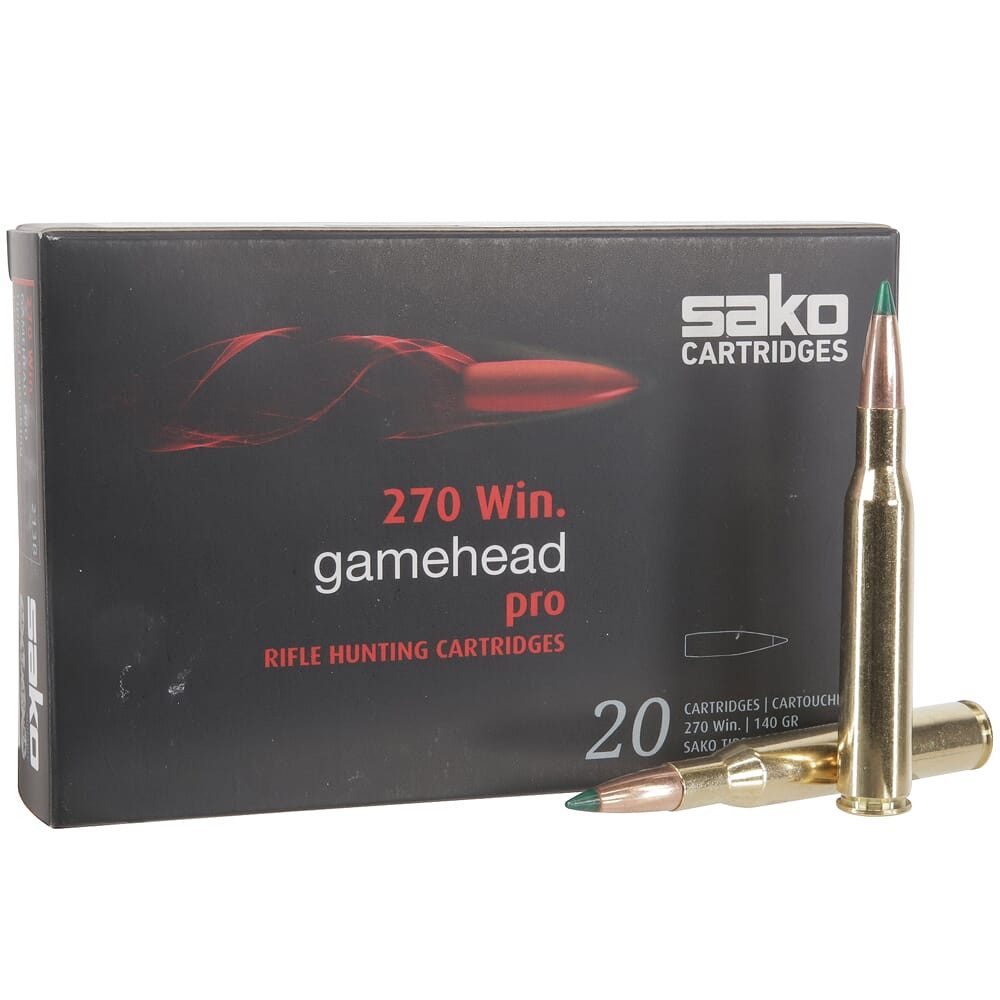 Sako Gamehead Pro .270 Win 140gr Ammunition Case of 200 C621213BSA10X - Sako
