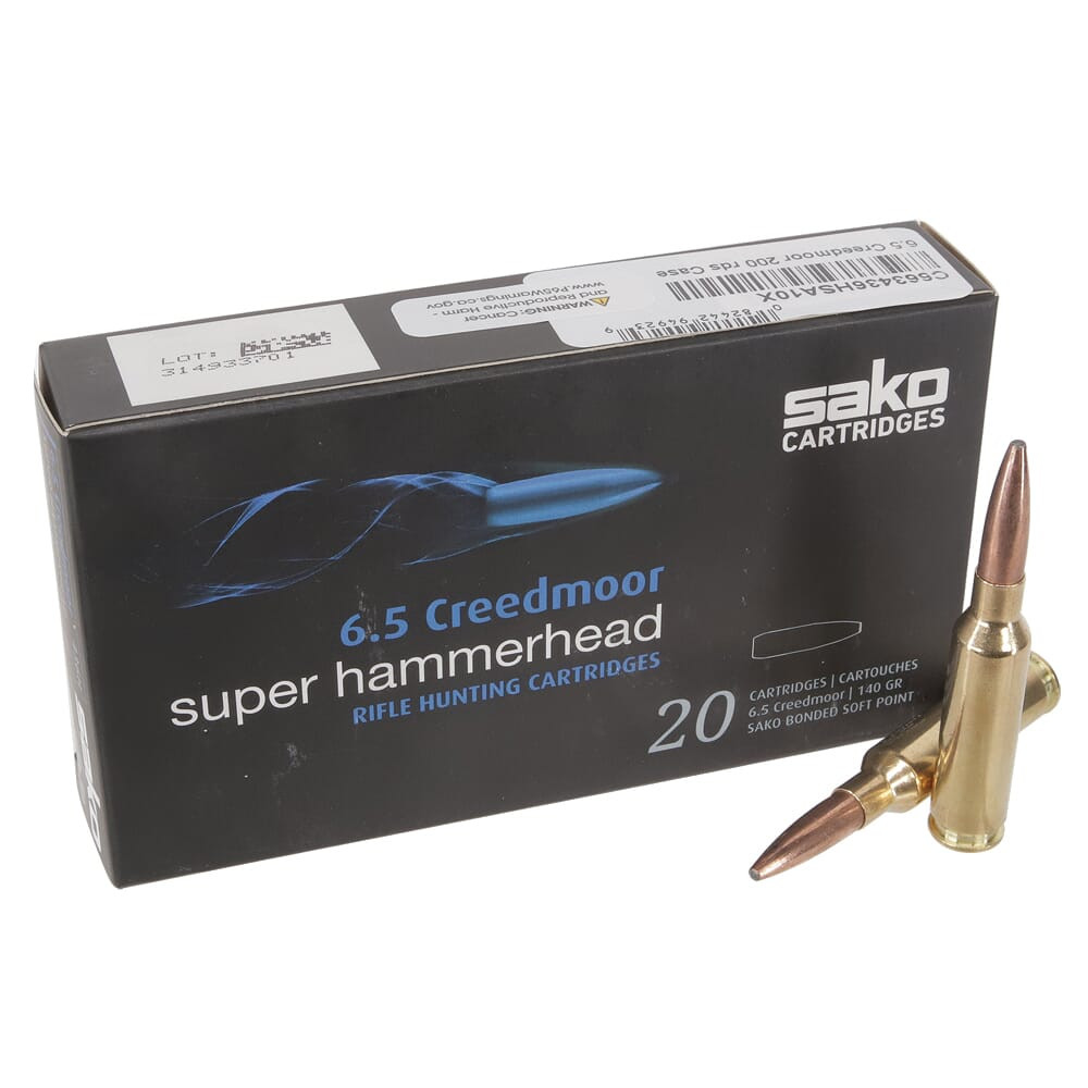 Sako Super Hammerhead 6.5 Creedmoor 140gr Ammunition Case of 200 C663436HSA10X - Sako
