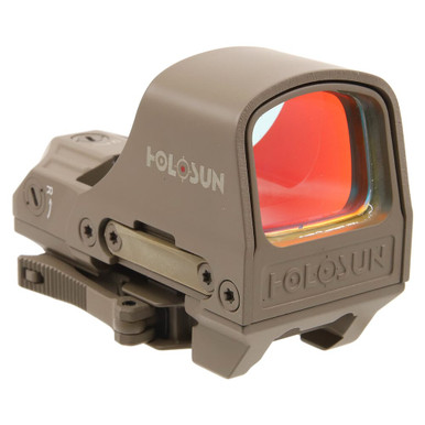 Holosun HS510C Multi-Reticle Circle Dot FDE Open Reflex Sight w/Solar Failsafe, Shake Awake, & QD Mount HS510C-FDE