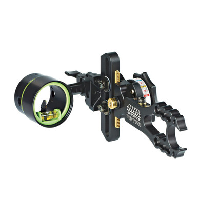 HHA Sports HHA Tetra Hoyt Edition RYZ 2510 w/.010 2-pin 1-5/8" Scope Green Top Pin & Yellow 2nd Pin LH HYT-RYZ-2510-GYEL LH - HHA Sports