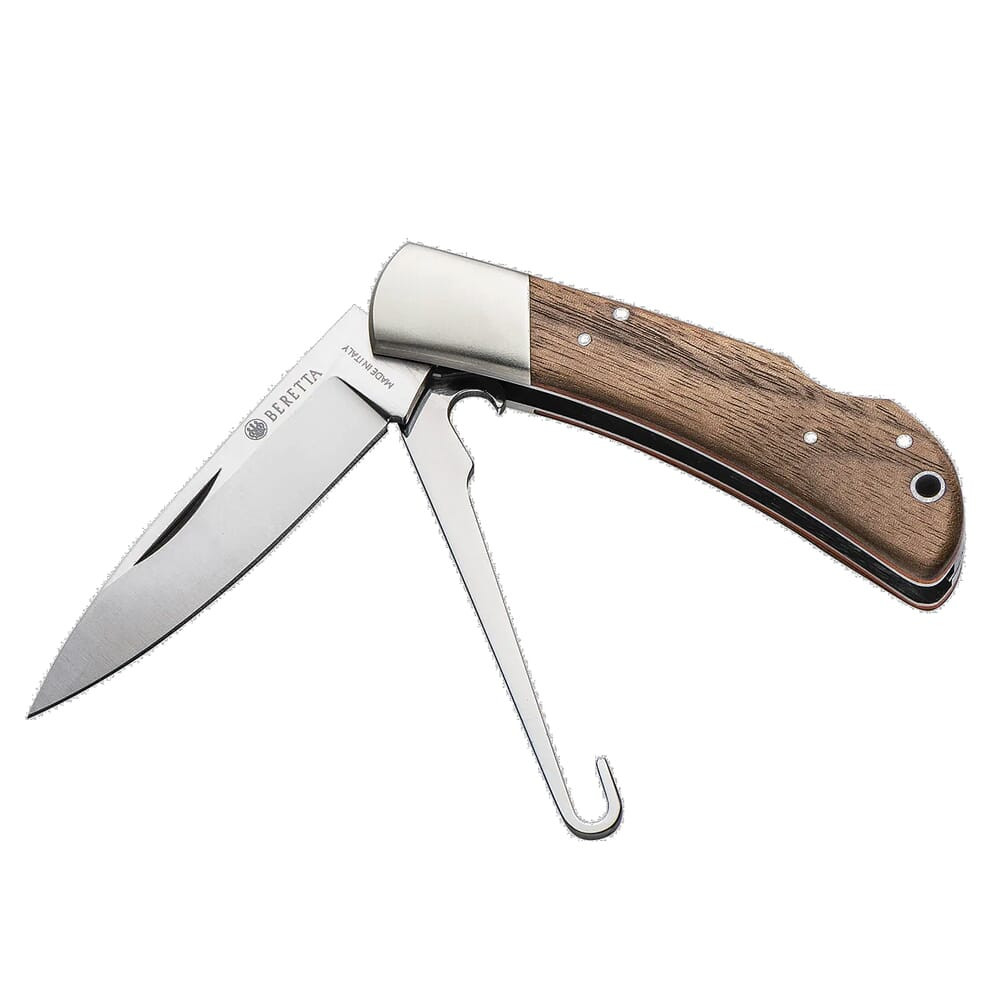 Beretta Nyala 3" Folding Blade Knife w/Walnut Handle & Bird Hook CO251A273508B4