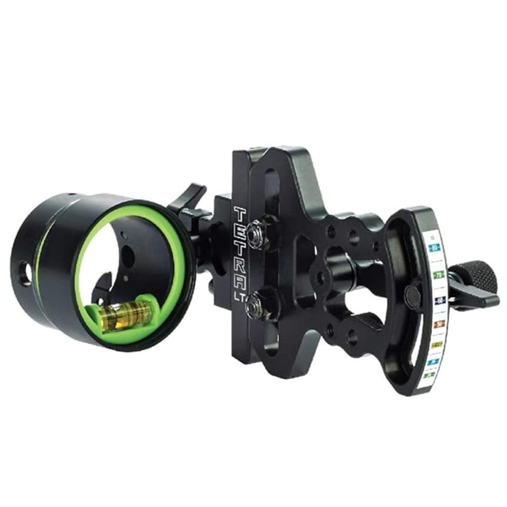 HHA Sports HHA Tetra Max Hoyt Edition RYZ 2519 w/.019 2-pin 1-5/8" Scope Green Top Pin & Yellow 2nd Pin LH HYT-RYZMX-2519-GYEL LH - HHA Sports