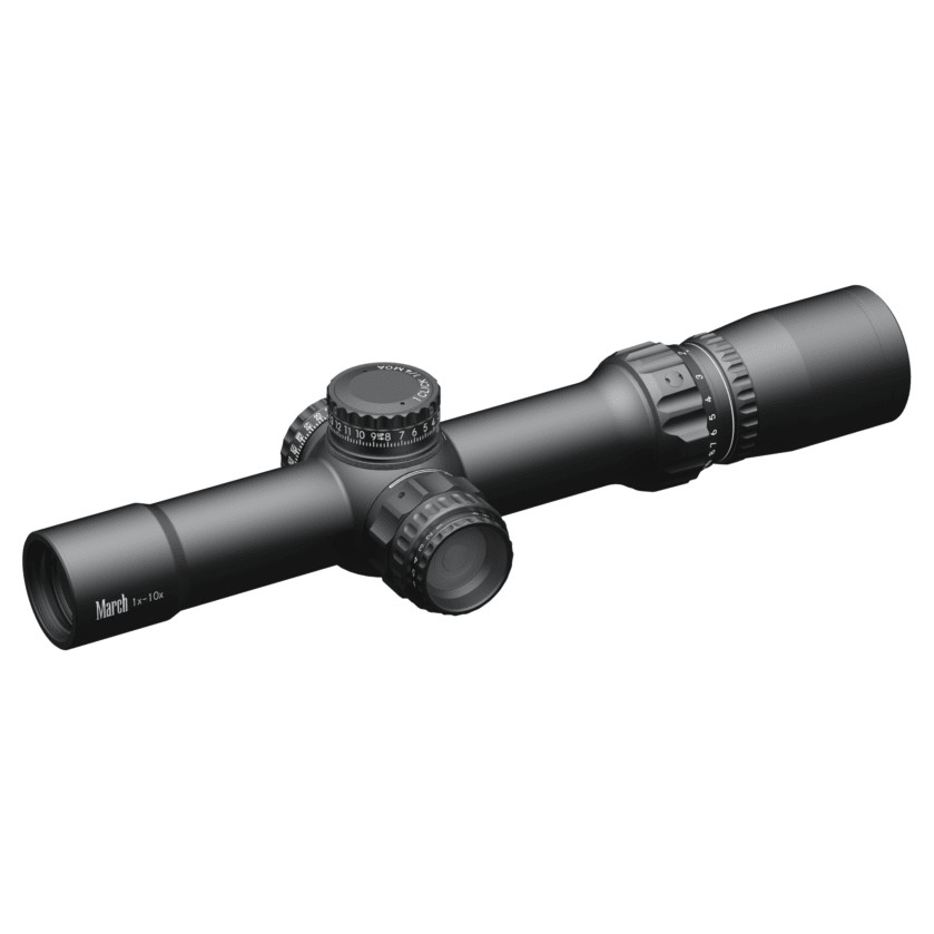March Scopes March Compact 1-10x24mm SFP MTR-5 Reticle 1/4MOA 6Level Illum Riflescope D10V24I-MTR-5 - March Scopes