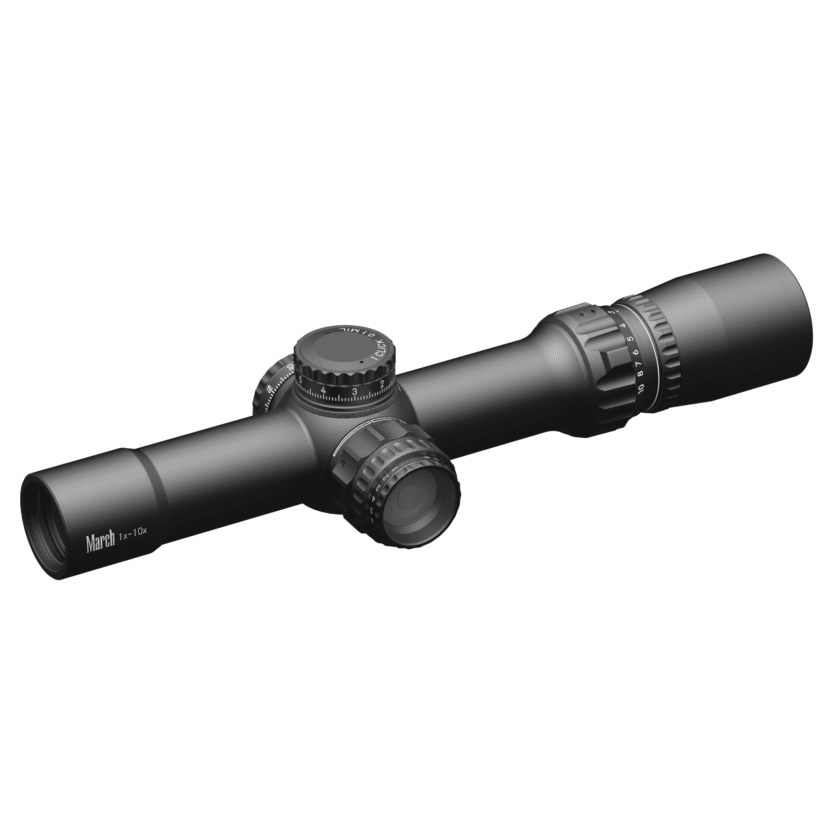 March Scopes March Compact 1-10x24mm SFP FD-2 Reticle 0.1MIL 6Level Illum Riflescope D10V24IML-FD-2 - March Scopes