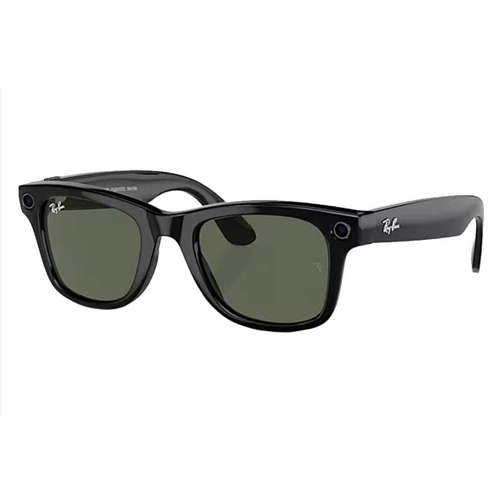 Ray-Ban Meta Wayfarer Glasses Shiny Black G15 Green 0RW4006-601/71 - Ray-Ban