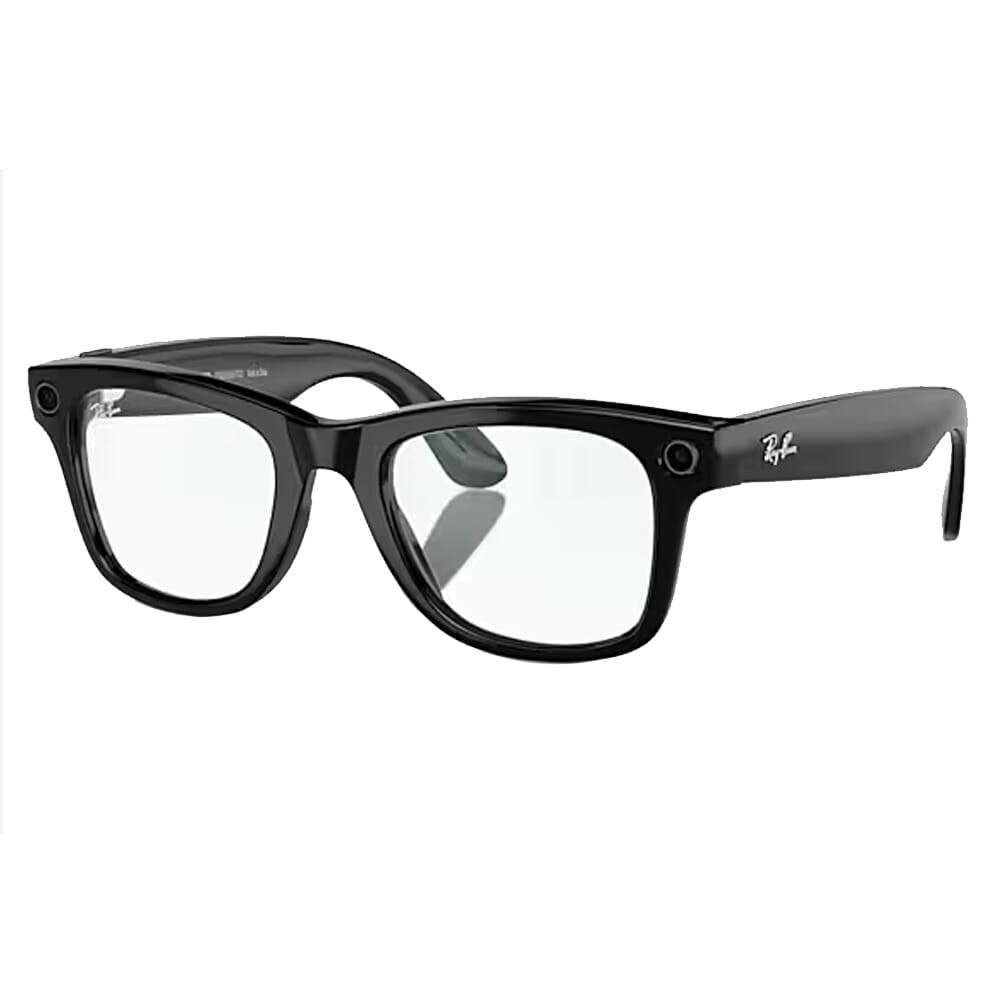 Ray-Ban Meta Wayfarer Glasses Shiny Black Clear 0RW4006-601/SB - Ray-Ban