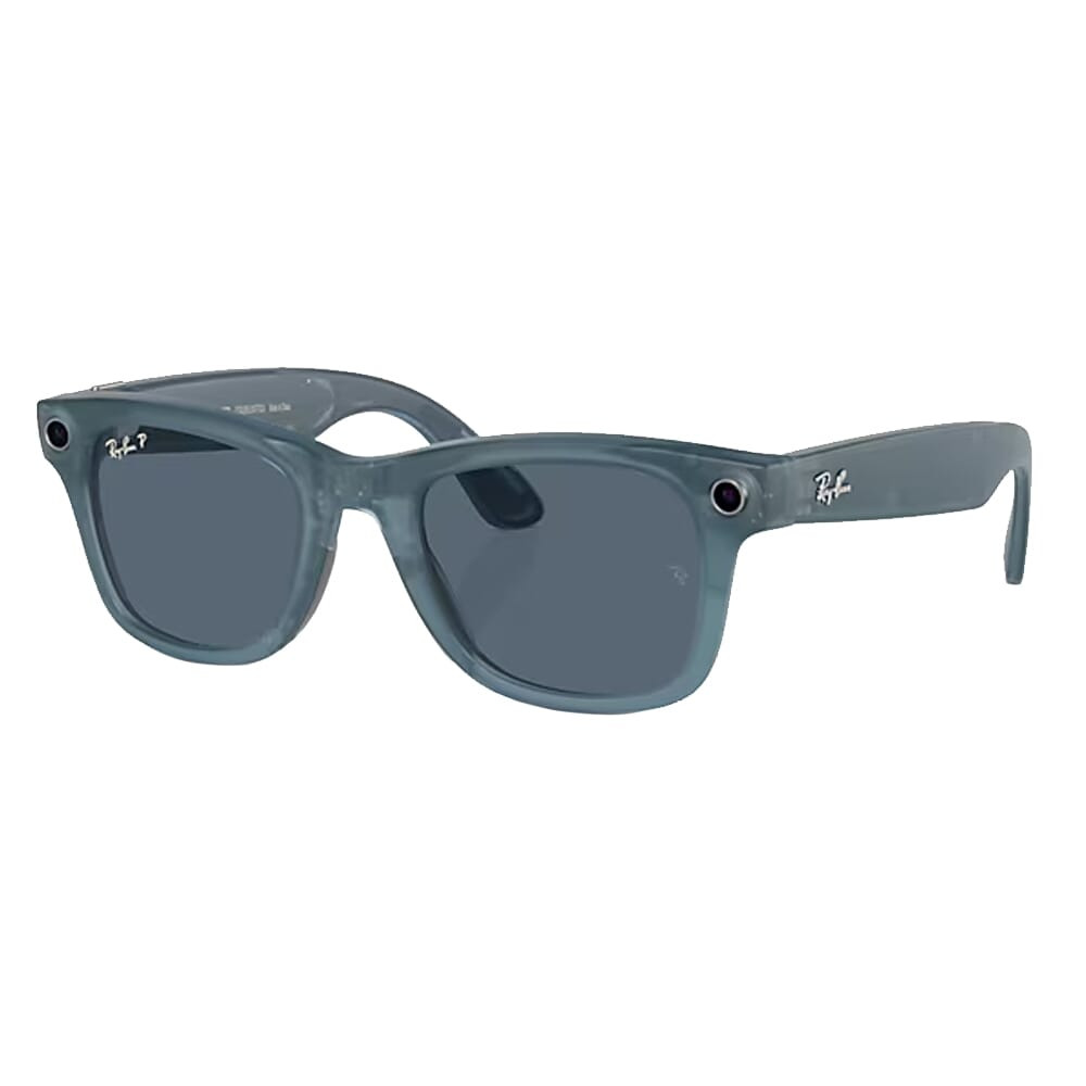 Ray-Ban Meta Wayfarer Glasses L Matte Jeans Polar Dusty Blue 0RW4008-67552V - Ray-Ban