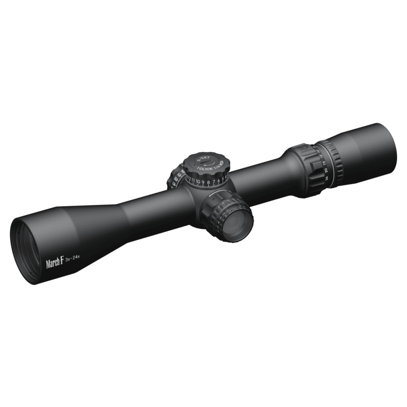 March Scopes March F Tactical 3-24x42mm FFP FMA-1 Reticle 1/4MOA 6Level Illum Riflescope D24V42FIMA-FMA-1 - March Scopes