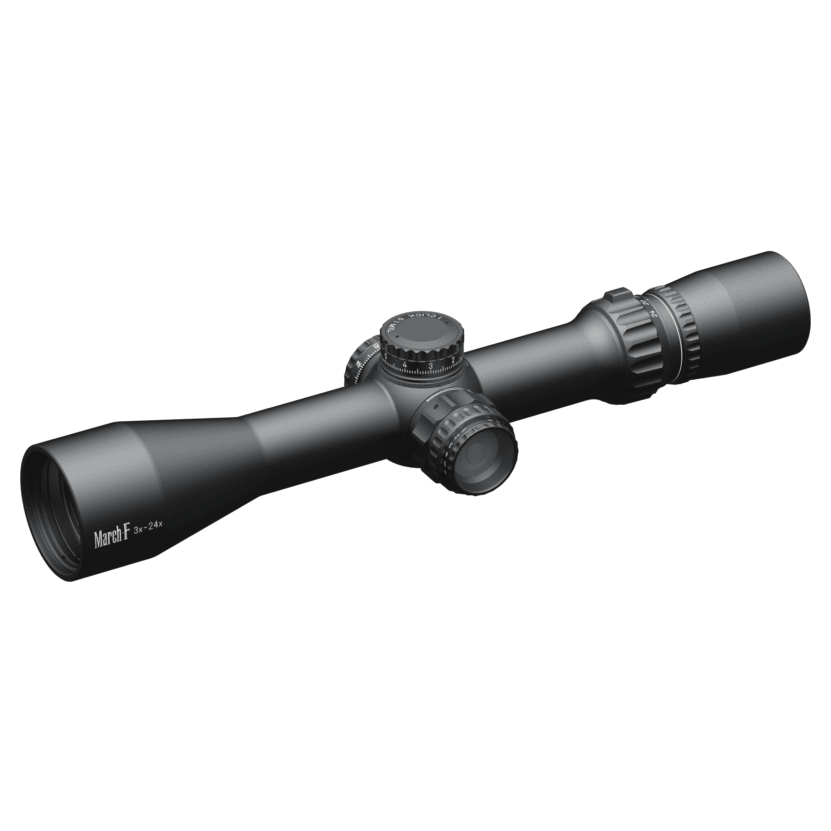 March Scopes March F 3-24x42mm FFP FML-MB Reticle 0.1MIL 6Level Illum Riflescope D24V42FIMLN-FML-MB - March Scopes