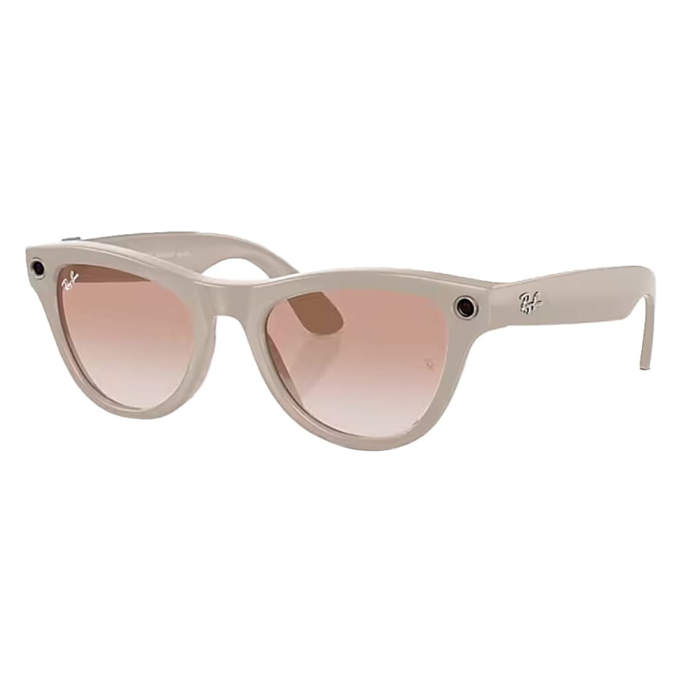 Ray-Ban Meta Skyler Shiny Warm Gray Gradient Cinnamon Pink 0RW4010-670013 - Ray-Ban