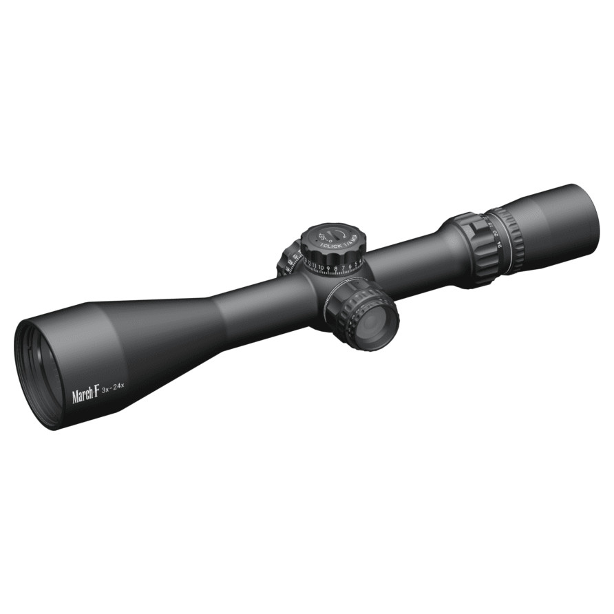 March Scopes March F Tactical 3-24x52mm FFP FMA-1 Reticle 1/4MOA 6Level Illum Riflescope D24V52FIMA-FMA-1 - March Scopes