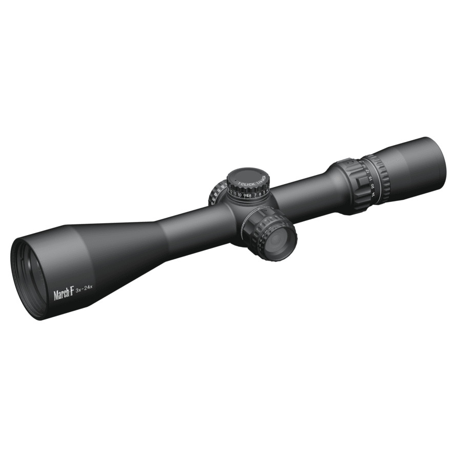 March Scopes March F 3-24x52mm FFP FMA-1 Reticle 1/4MOA 6Level Illum Riflescope D24V52FIMAN-FMA-1 - March Scopes