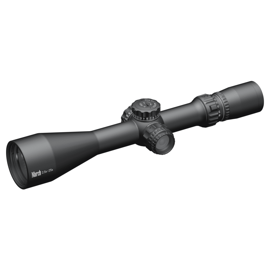 March Scopes March Compact Tactical 2.5-25x52mm SFP MTR-RTM Reticle 1/4MOA 6Level Illum Riflescope D25V52TI-MTR-RTM - March Scopes