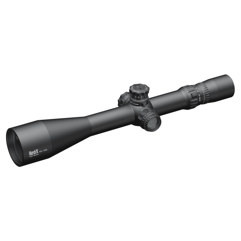 March Scopes March X "High Master" 10-60x56mm SFP MTR-1 Reticle 1/8MOA 6Level Illum Riflescope w/Middle Wheel D60HV56TI-MTR-1 - March Scopes