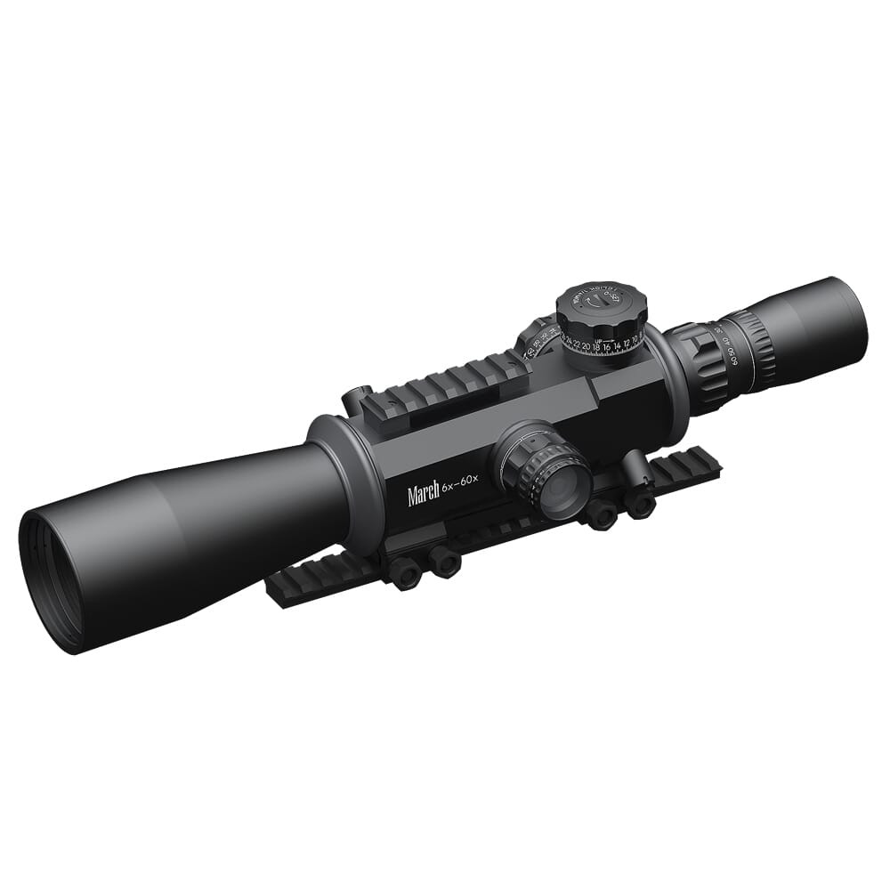 March Scopes March Genesis Tactical 6-60x56mm G FFP FMA-TR1 Reticle 1/4MOA 6Level Illum Riflescope D60V56GFIMA-FMA-TR1 - March Scopes