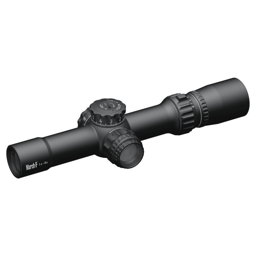 March Scopes March F Tactical 1-8x24mm FFP FMC-2 Reticle 0.1MIL 6Level Illum Riflescope D8V24FIML-FMC-2 - March Scopes