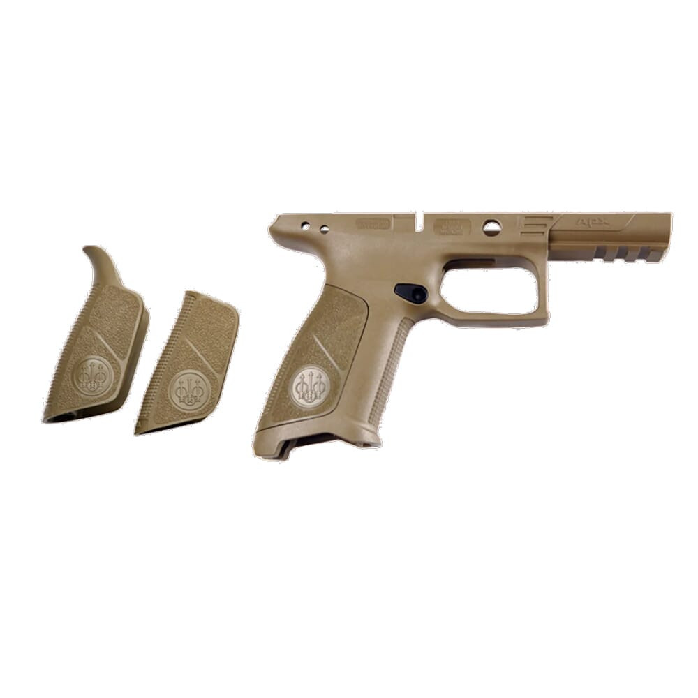 Beretta APX No Finger Grooves FDE Grip Frame w/(2) Backstraps E02046 - Beretta