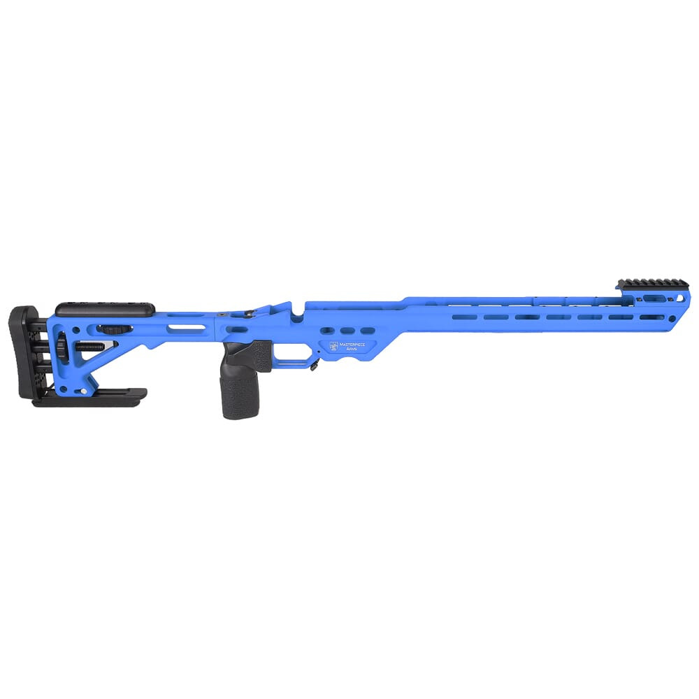 Masterpiece Arms Remington LA RH NRA Blue BA Enhanced Sniper Rifle Chassis ESRCHASSISREMLA-BLU-RH-21 - Masterpiece Arms