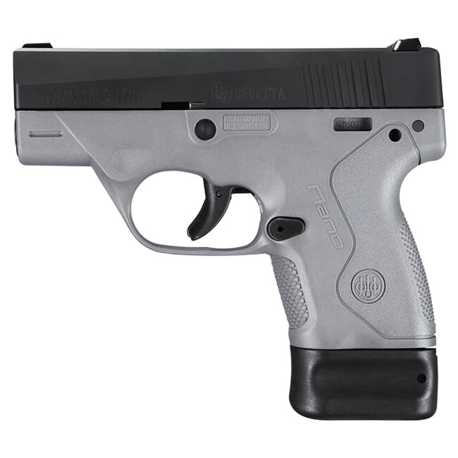 Beretta BU-9 Nano Gray 9mm Single 6+8rd Mag Pistol JMN9S95 - Beretta
