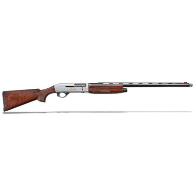 Benelli Montefeltro Silver Featherweight 12ga 3" 26" Satin Walnut/Weathercoat Nickle/Blue Etched Game Scene 2+1 Semi-Auto Shotgun 10818 - Benelli