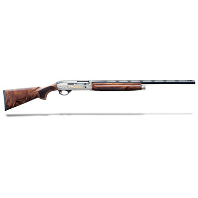 Benelli Montefeltro 20GA 3" 26" Silver AA-Grade Satin Walnut, Nickel/blue Etched Game Scenes 4+1 Semi-Auto Shotgun 10855