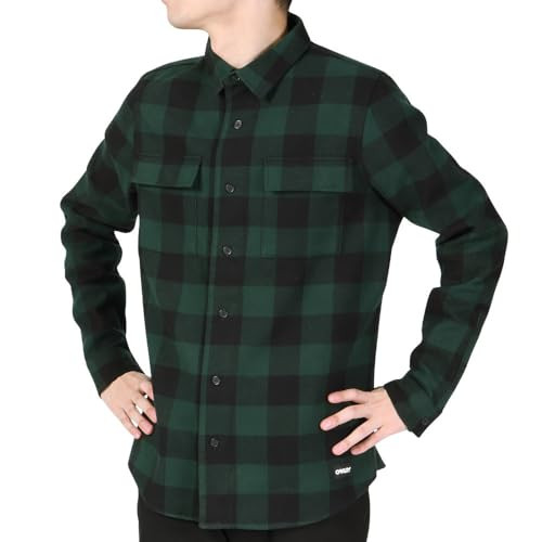 Oakley Bear Cozy Flannel Hunter Green/Black Check M FOA402577-9GVM Top - Oakley