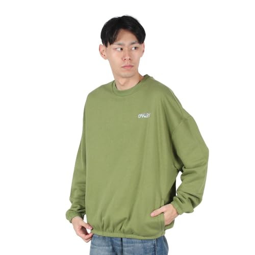 Oakley Mtl Ringed B1B Crew Top SweatShirt Fern XXL FOA406177-70NXXL in Green - Oakley