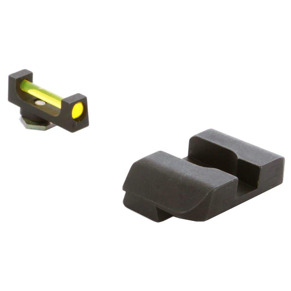 Ameriglo Amber Fiber .13" Front Black Rear Sight Set for Glock Gen 1-4 17,19,22-24,26,27,33-35,37-39 GFB-105 - Ameriglo