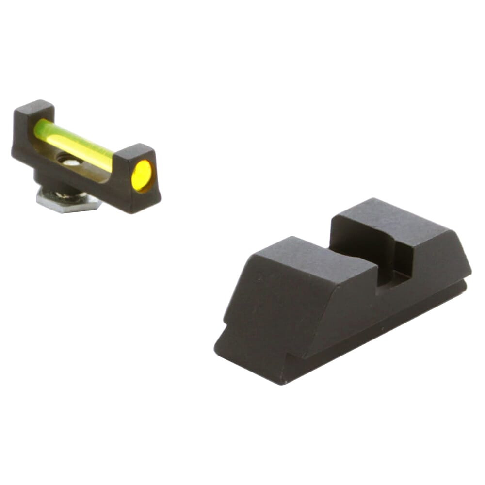 Ameriglo Amber Fiber .115" Front Black Rear Sight Set for Glock 20,21,29-32,36,40,41 GFT-121 - Ameriglo