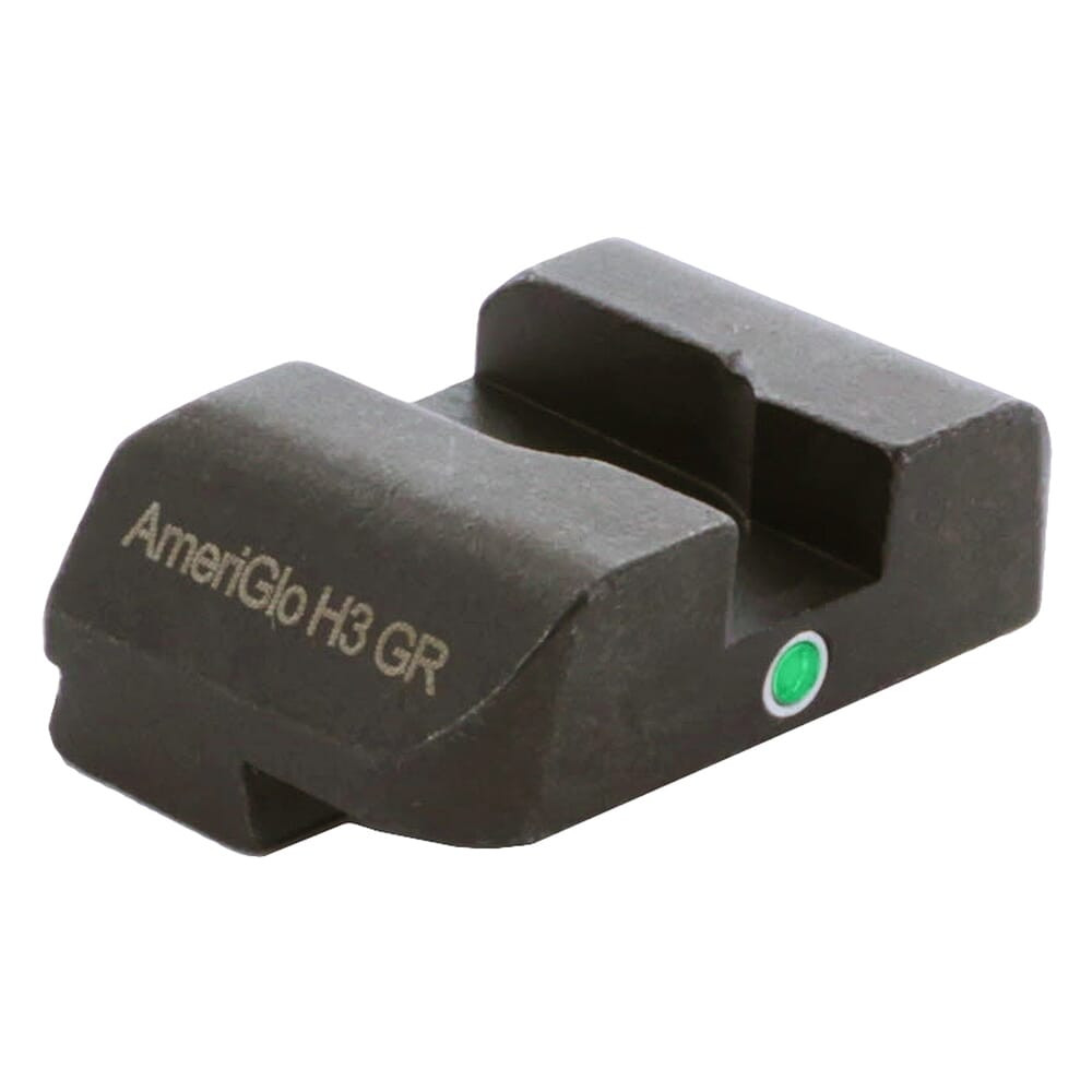 Ameriglo i-Dot Green Tritium, Single Dot/No Outline .315"H .18" Sq Notch Rear Sight for Glock (Excl. 42,43,48) GL-101R - Ameriglo