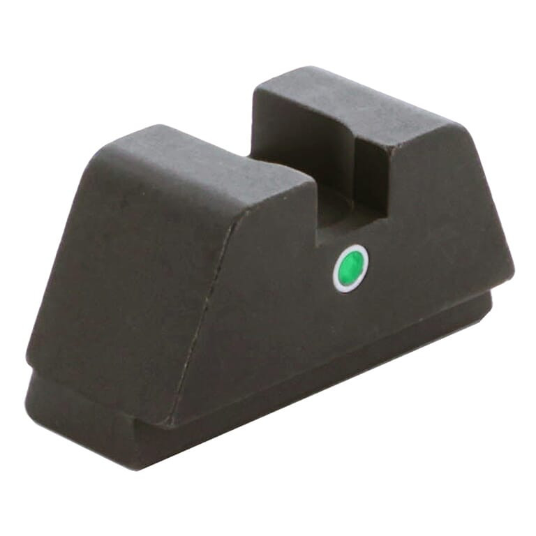 Ameriglo i-Dot Green Tritium, Single Dot/No Outline .394"H .165" Sq Notch Rear Sight for Glock (Excl. 42,43,48) GL-141R - Ameriglo