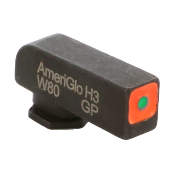 Ameriglo ProGlo Green Tritium Orange Sq Outline .18"H .14"W Front Sight for Glock GL-212-180-OR-Q - Ameriglo