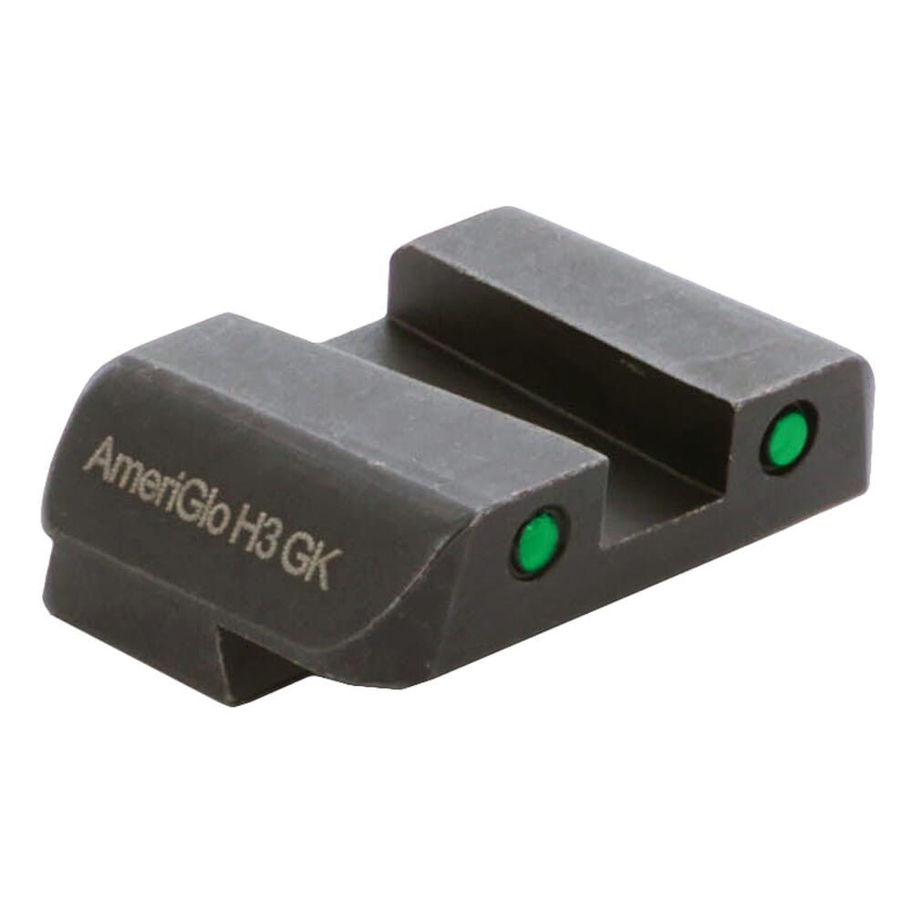 Ameriglo Pro Green Tritium 2-Dot w/Black Outlines .248"H .160 Sq Notch Rear Sight for Glock 42,43,43X,48 GL-392R - Ameriglo