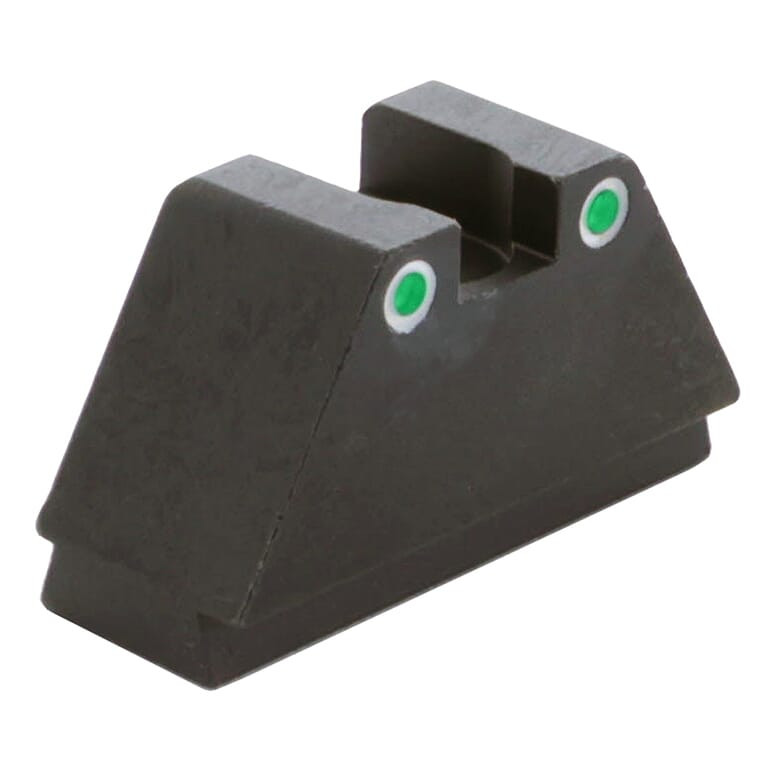 Ameriglo Classic Green Tritium 2-Dot w/White Outlines .451"H .15"W Sq Notch Rear Sight for Glock (Excl. 42,43,48) GTR-115 - Ameriglo