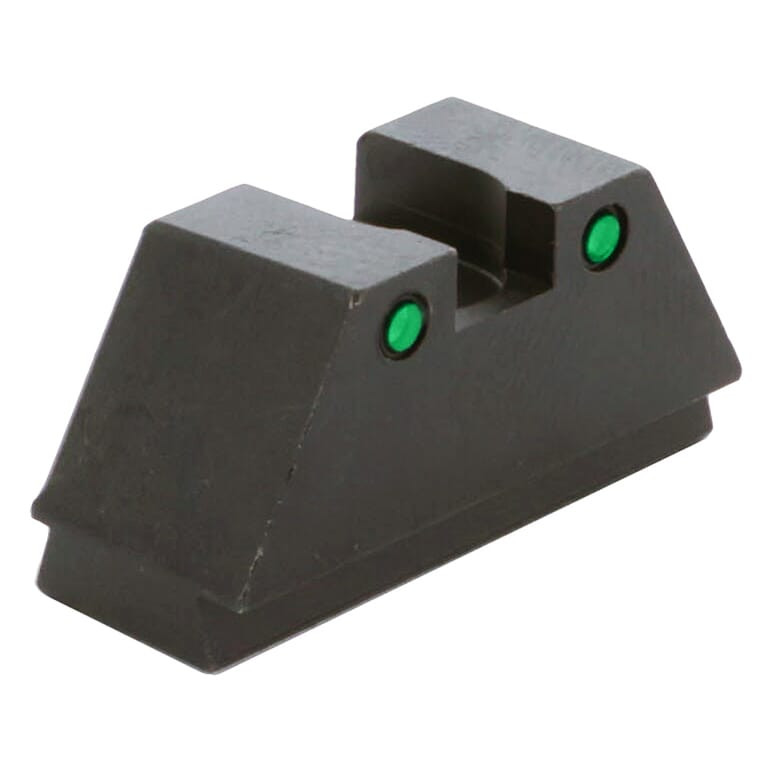 Ameriglo Classic Green Tritium 2-Dot w/Black Outlines .394"H .15"W Sq Notch Rear Sight for Glock (Excl. 42,43,48) GTR-200 - Ameriglo