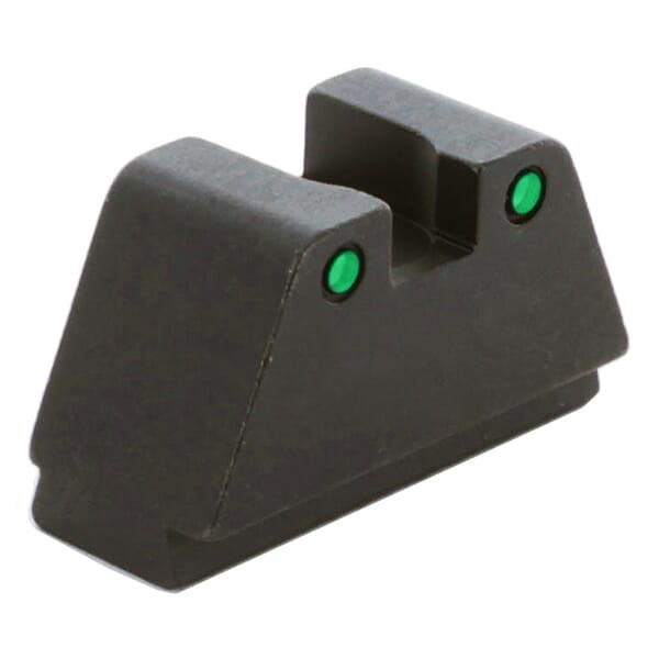 Ameriglo Classic Green Tritium 2-Dot w/Black Outlines .429"H .15"W Sq Notch Rear Sight for Glock (Excl. 42,43,48) GTR-209 - Ameriglo