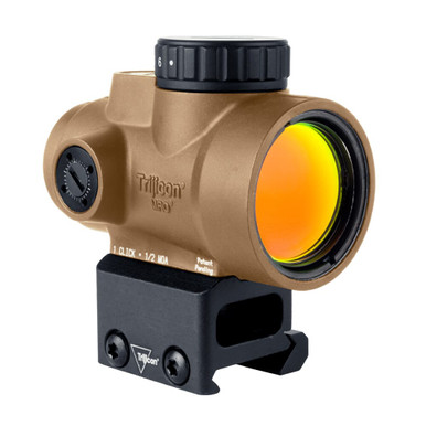 Trijicon MRO SD 1x25 Red Dot Sight w/ Adjustable LED 2.0 MOA Red Dot, Coyote Brown Anodized; Full Co-witness Mount (AC32068) MRO-C-2200327 - Trijicon