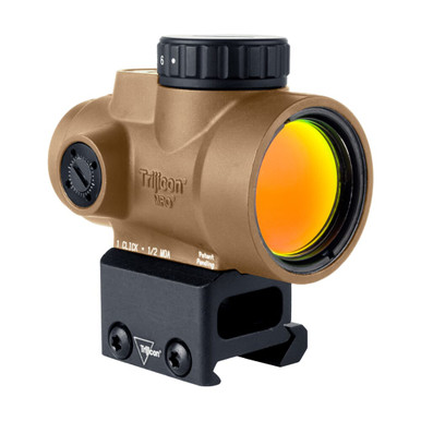 Trijicon MRO SD 1x25 Green Dot Sight w/ Adjustable LED 2.0 MOA Green Dot, Coyote Brown Anodized; Full Co-witness Mount (AC32068) MRO-C-2200348 - Trijicon