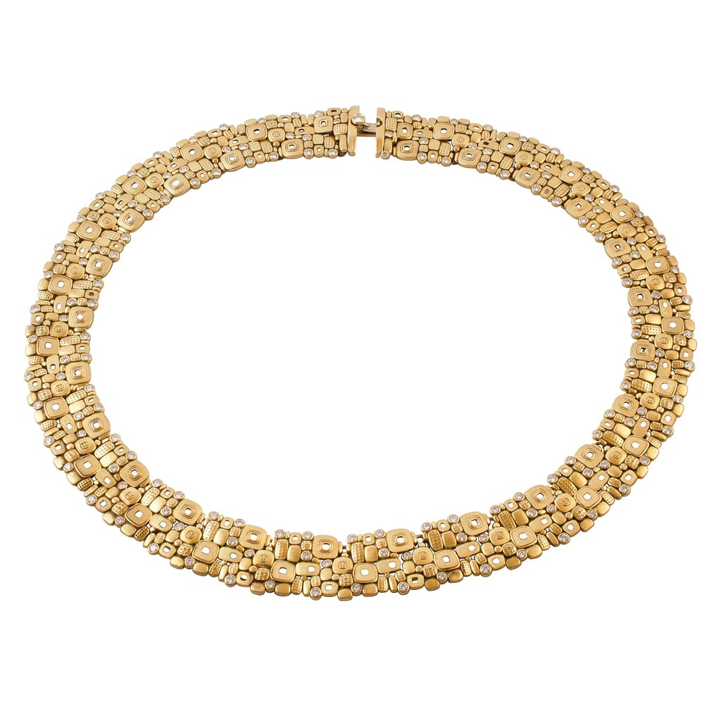 Alex Sepkus 18K and Diamond "Little Windows" Necklace N-19 in Gold - Alex Sepkus