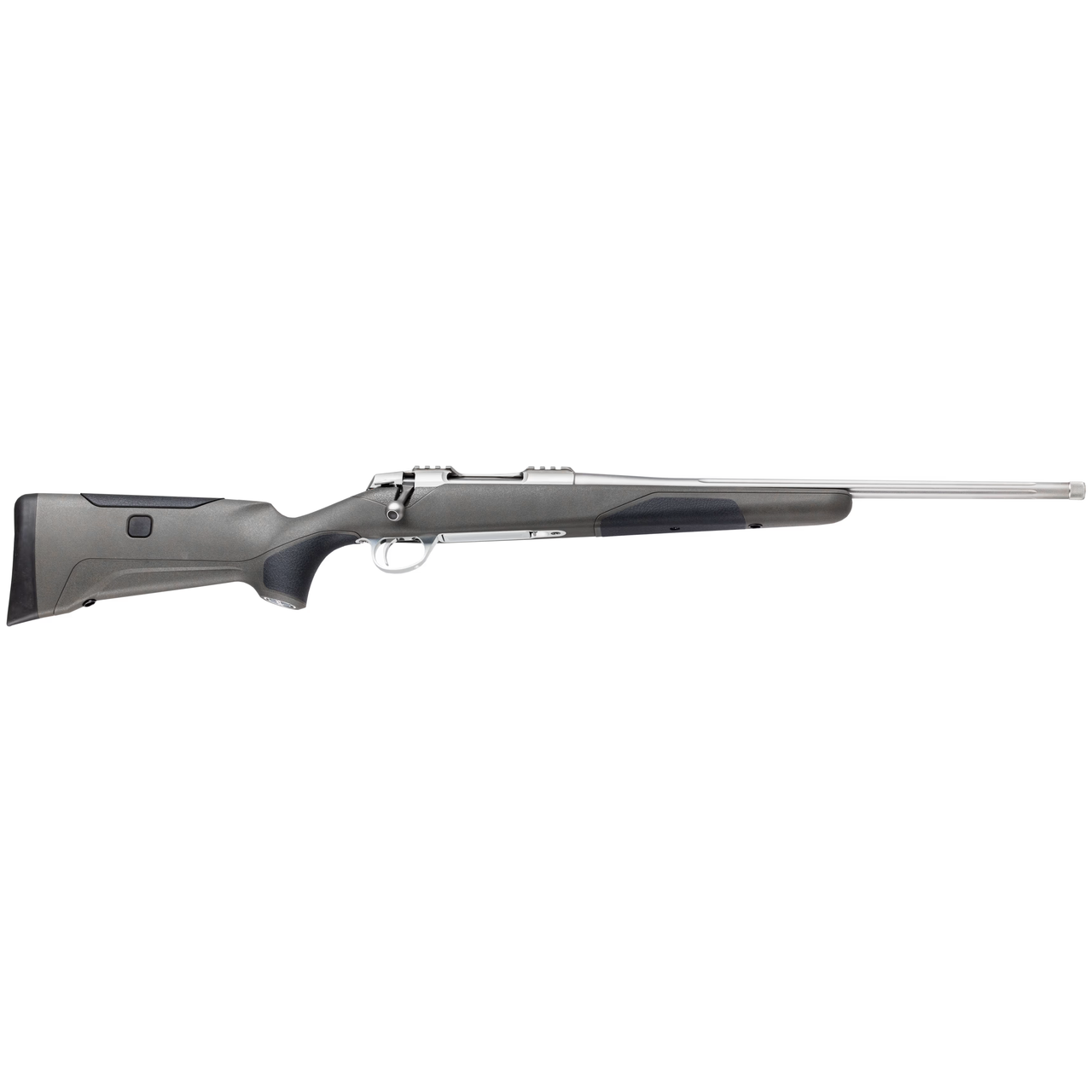 Sako 90 Finnlight Stainless Steel 308 WIN No Sights 20 Fluted BBL 1:10 5/8x24 TPI RH Std Trig 5RD Composite / Black J05266 - Sako