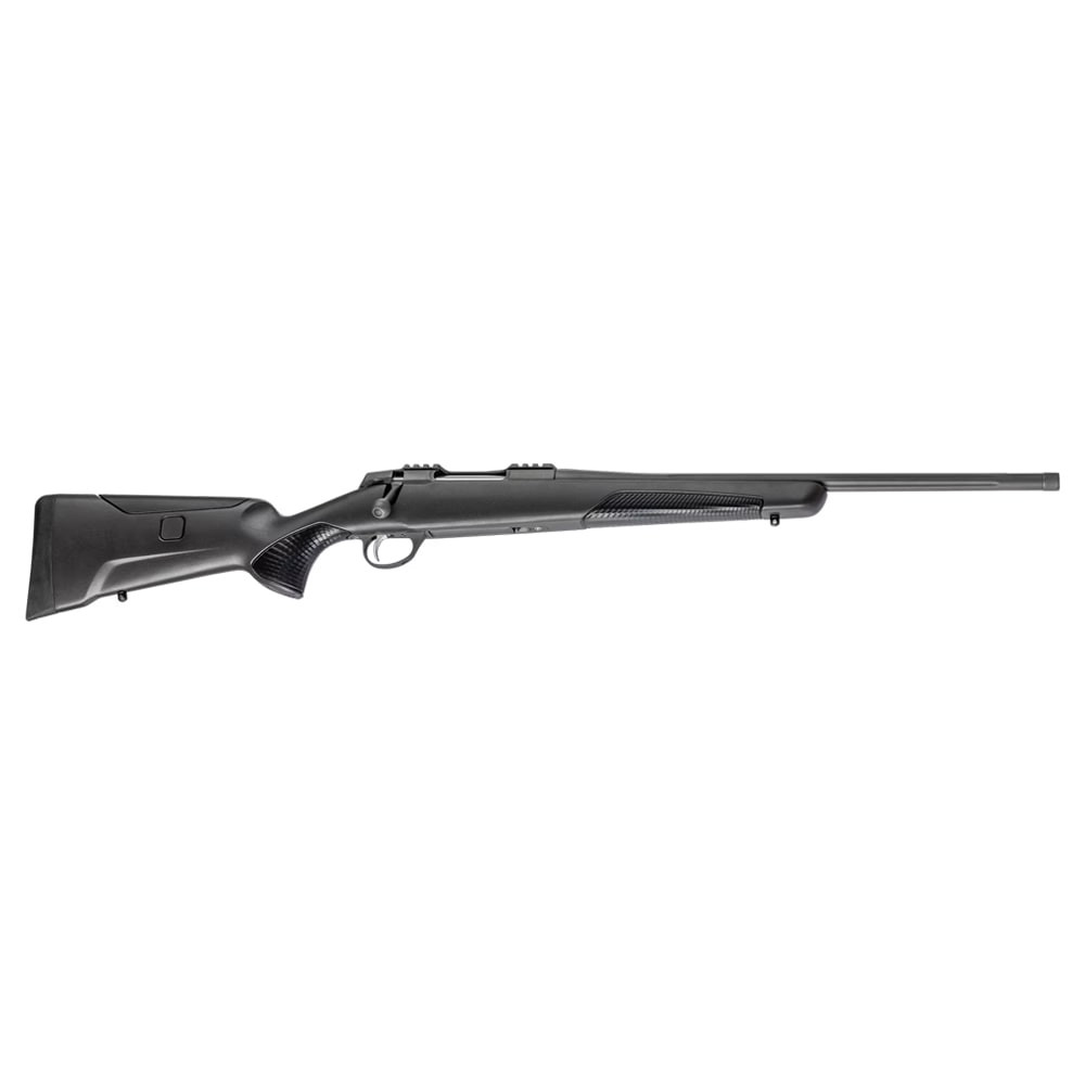 Sako 90 Adventure Cerakote Tungsten 7MM PRC No Sights 22.4 Fluted BBL 1:8 5/8x24 TPI LH Std Trig 4RD Glass Fiber / Black J05373 - Sako