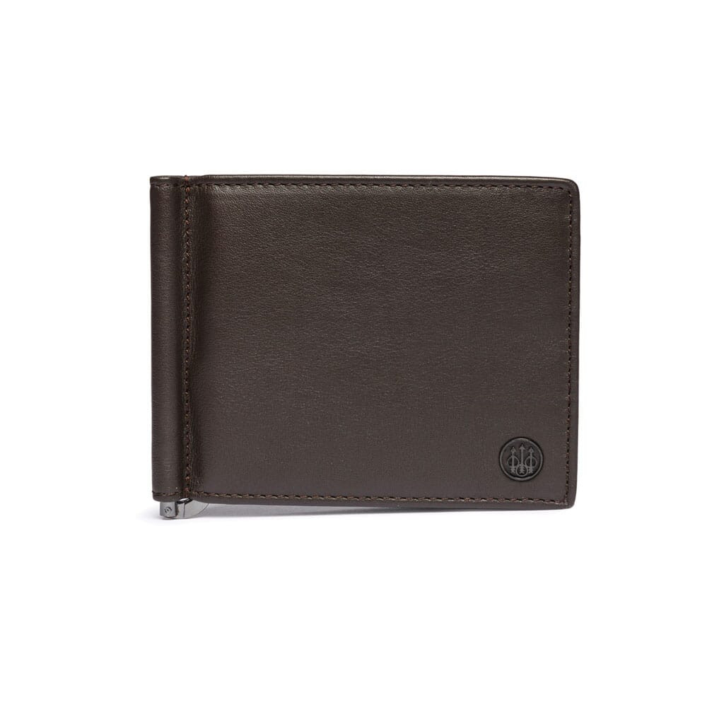 Beretta Brown Credit Card Holder w/Metal Clip PP031L01260089UNI - Beretta