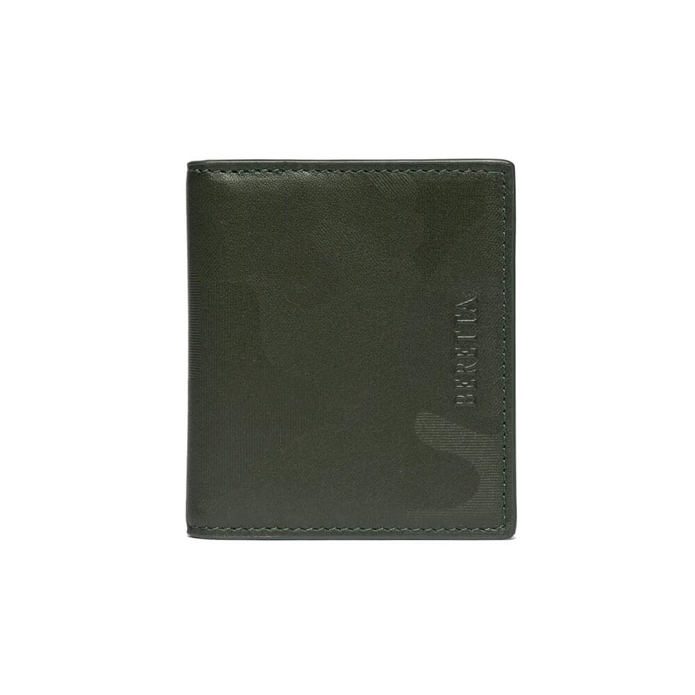 Beretta Green Credit Card Holder Bifold PP081L01260715UNI in Green Camo - Beretta
