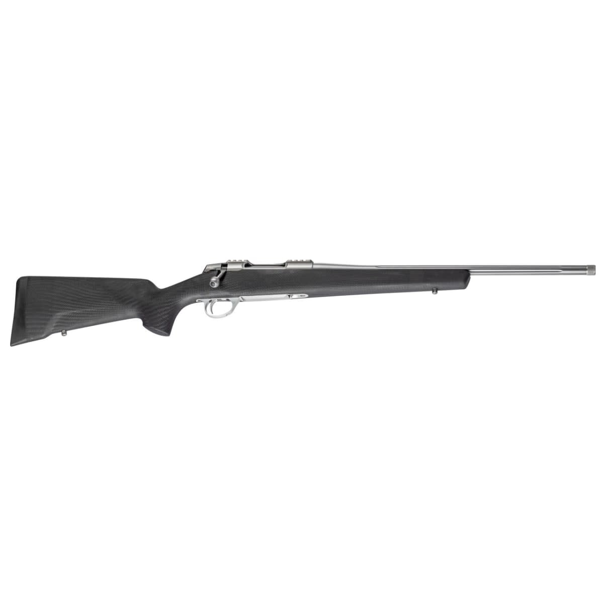Sako 90 Peak Stainless Steel 6.5 CM No Sights 20 Fluted BBL 1:8 M15x1 TPI RH SS Trig 5RD Carbon Fiber / Black J06131 - Sako