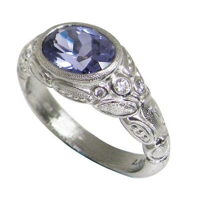 Alex Sepkus Platinum Blue Sapphire & Diamond Ring R-54P, 6 - Alex Sepkus