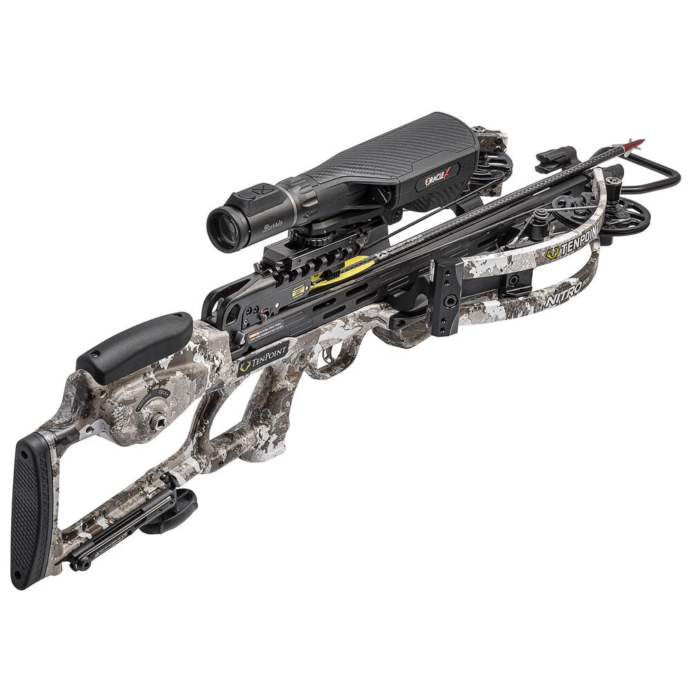 TenPoint Crossbows TenPoint Nitro 505 Oracle REFURBISHED Crossbow w/ACUslide, Burris Oracle Scope, & 6 Arrows RF-CB22005-6169 in Veil Alpine - TenPoint Crossbows